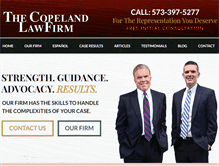 Tablet Screenshot of copelandlawfirm.com